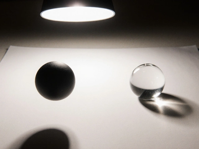 Why a Rubber Ball Casts a Clear Shadow While a Glass Ball’s Shadow Is Hard to See