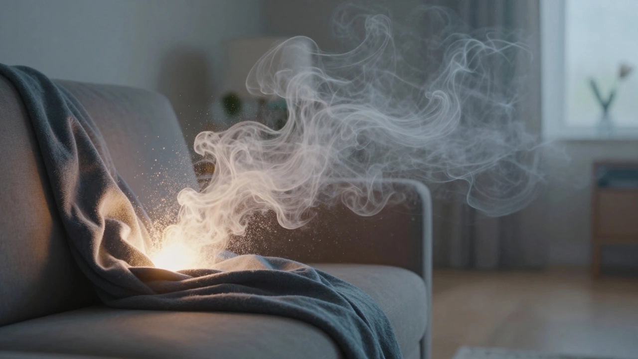 Visual representation of scent fading from clothes, illustrating how dogs track time.