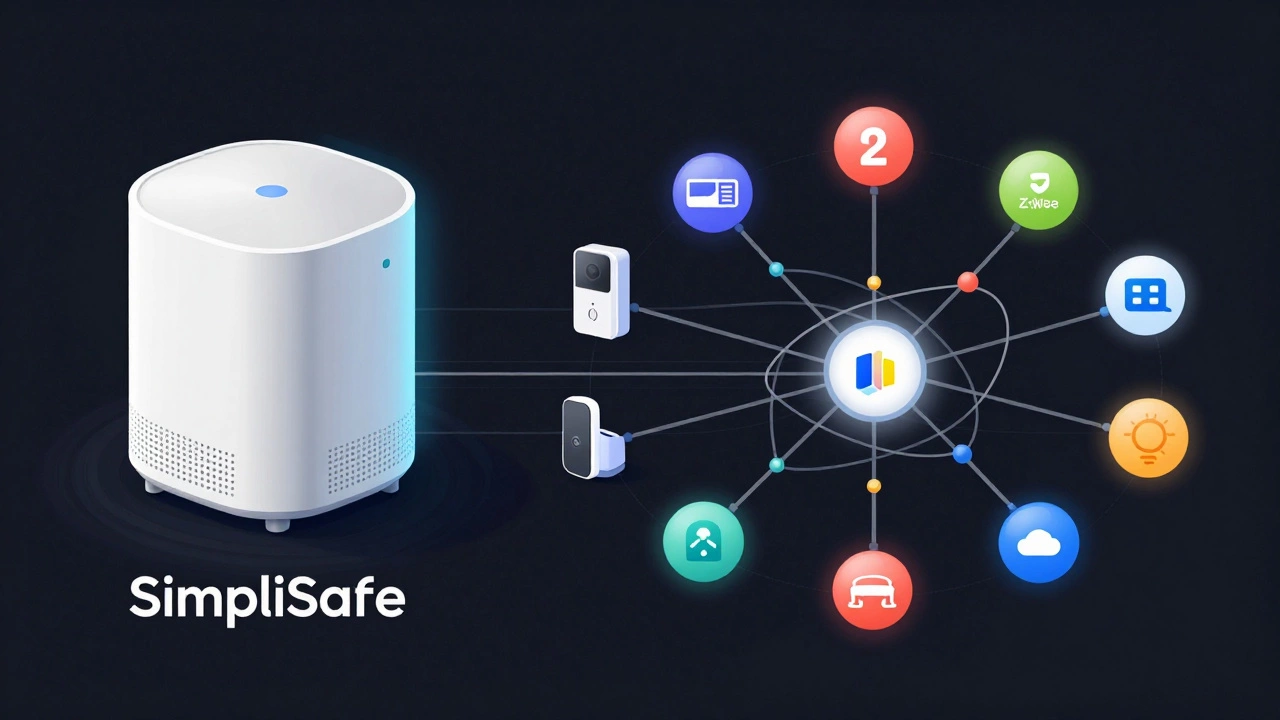 Abstract visualization of closed vs open smart home security ecosystems.