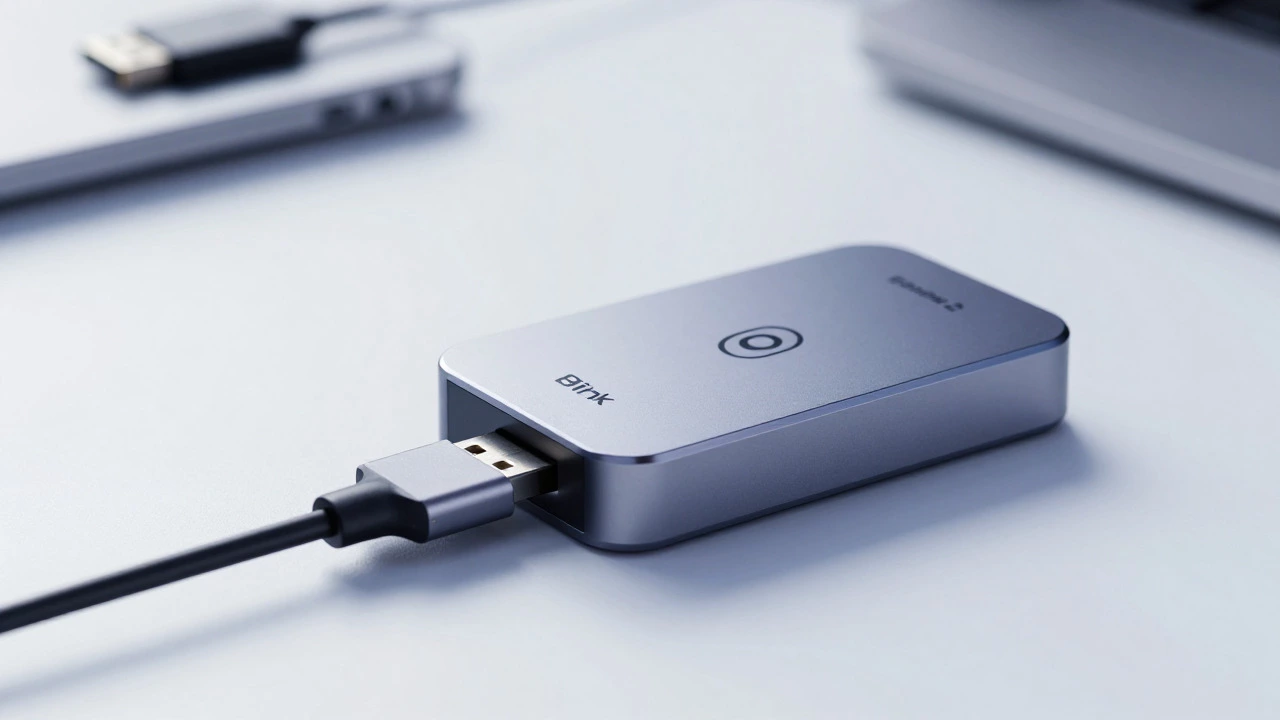 Blink Sync Module with USB drive illustrating local storage option